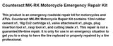 Counteract Motorcycle Emergency Repair Kit - MK-RK