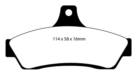 EBC 03-04 Pontiac GTO 5.7 (Solid Rear Rotors) Yellowstuff Rear Brake Pads - DP41711R