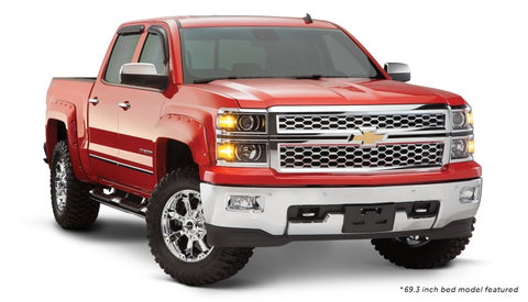 Bushwacker 15-18 Chevy Silverado 2500 HD Fleetside Pocket Style Flares 4pc 78.8/97.8in Bed - Black - 40957-02