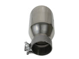 aFe MACH Force-Xp Univ 304 SS Double-Wall Clamp-On Exhaust Tip - Polished - 3in Inlet - 4.5in Outlet - 49T30454-P093