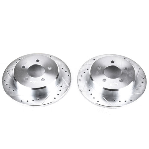 Power Stop 97-07 Chrysler Town & Country Rear Evolution Drilled & Slotted Rotors - Pair - AR8737XPR