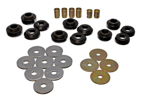 Energy Suspension 75-79 Chevrolet Nova / Chevy II Black Body Mount Set - 3.4129G