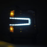 AlphaRex 16-18 Chevy 1500HD LUXX LED Proj Headlights Alpha-BK w/Seq Atv Lgt / SeqSig (Req PN 810023) - 880233