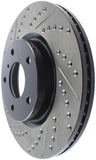 StopTech 1/02-05 Infiniti G35 (alloy disc) / 6/02-05 Nissan 350Z Slotted & Drilled Right Front Rotor - 127.42074R