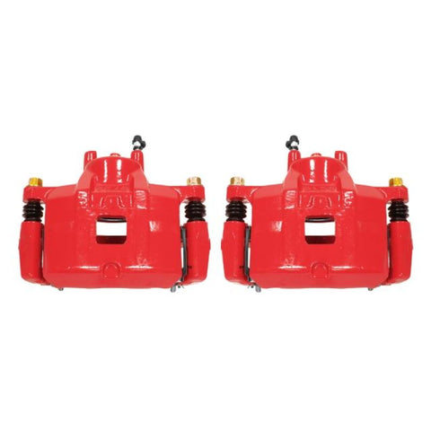 Power Stop 07-12 Dodge Caliber Front Red Calipers w/Brackets - Pair - S5032A