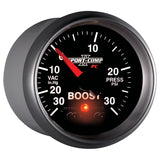 Autometer Sport-Comp II 52mm 30 IN HG / 30 PSI Electronic Boost/Vacuum Gauge - 3677