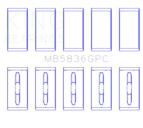 King Engine Bearings Ford 6.7 Power Stroke V8 Diesel (Size 0.25) Main Bearing Set - MB5836GPC0.25