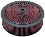K&N X-Stream Top Filter Black 14 inch OD 5.125 inch Neck Flange 5.875 inch H - 66-3020