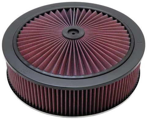 K&N X-Stream Top Filter Black 14 inch OD 5.125 inch Neck Flange 5.875 inch H - 66-3020