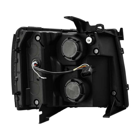 AlphaRex 07-13 Chevy 1500HD NOVA LED Proj Headlights Plank Style Matte Blk w/Activ Light/Seq Signal - 880209