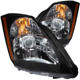 ANZO 2003-2005 Nissan 350Z Projector Headlights Black - 121108