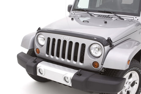 AVS 07-18 Jeep Wrangler Unlimited Aeroskin Low Profile Acrylic Hood Shield - Smoke - 322060