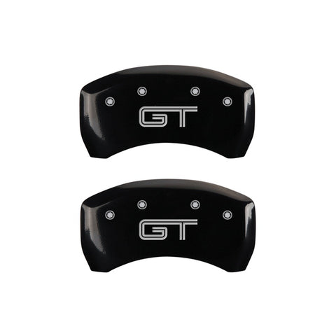 MGP Rear set 2 Caliper Covers Engraved Rear GT Black finish silver ch - 10010RMGTBK