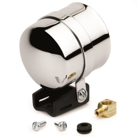 Autometer Black 2 5/8 Inch Pedestal Gauge Mount w/ Chrome Cup - 3201