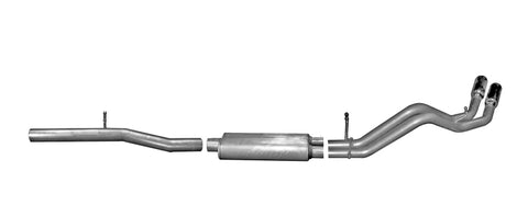 Gibson 14-18 GMC Sierra 1500 Base 5.3L 3in/2.25in Cat-Back Dual Sport Exhaust - Stainless - 65656