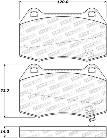 StopTech Street Brake Pads - 308.09601
