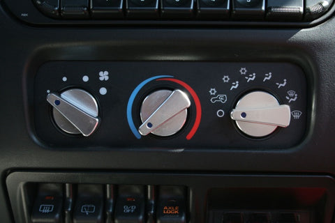 Rugged Ridge 3-Pc Alu Climate Control Knob Set Blue 99-06TJ - 11420.03