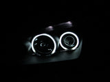 ANZO 2005-2007 Ford Focus Projector Headlights w/ Halo Black - 121198