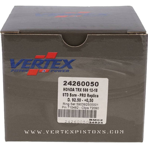 Vertex Piston 15-23 Honda Pioneer 500 500cc +0.50mm Oversized Forged Replica Piston Kit - 24260050