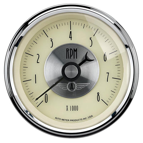 AutoMeter Gauge Speedo 3-3/8in. 120MPH Elec. Program W/Wheel Odo Prestige Antique. Ivory - 2089