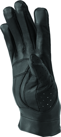 River Road Tucson Leather Perforated Gloves Black Womens - Small - 094501