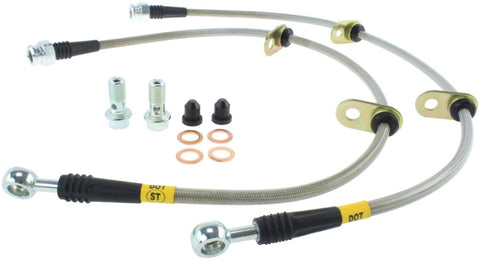 StopTech 90-93 Acura Integra / 90-91 Honda CRX Si Rear Disc Rear SS Brake Lines - 950.40504