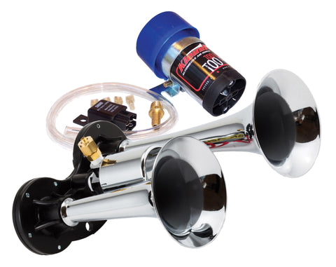Kleinn Chrome Direct Drive Dual Horn/ 6.5In/4.5In - Chrome-Plated Zinc Alloy - 6126