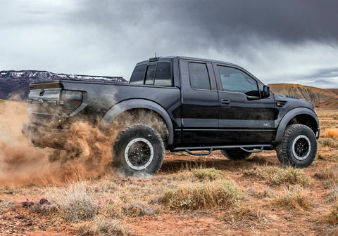 N-Fab Nerf Step 01-03 Ford F-150 SuperCrew - Tex. Black - Cab Length - 3in - F0180SC-TX
