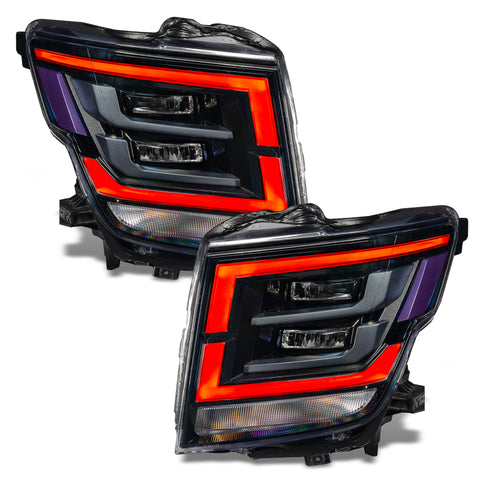Oracle 21-22 Nissan Titan RGB+W Headlight DRL Upgrade - ColorSHIFT w/ Simple Controller - 1463-504