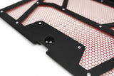 Agency Power 14-18 Polaris RZR XP 1000 / XP Turbo Vented Engine Cover - Matte Black/Red Mesh - AP-RZR-111-FMB-MRD