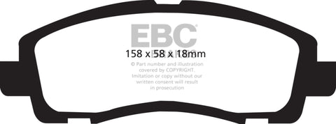 EBC 09-14 Acura TL 3.5 Redstuff Front Brake Pads - DP31753C