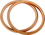 Bikers Choice 66-84 Shovelhead Choice Round Copper Exhaust Gaskets Pr - 491252