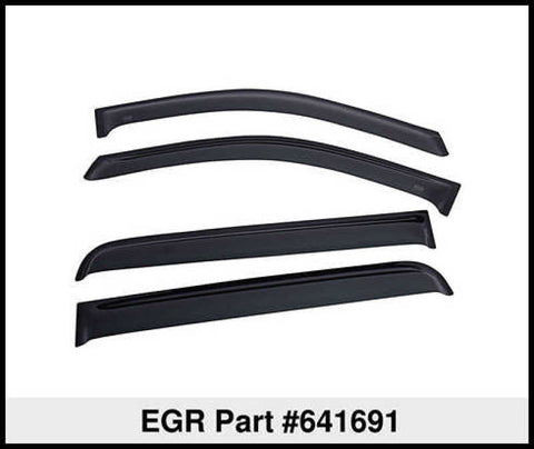 EGR 2019 Chevy 1500 Crew Cab Tape-On Window Visors - Set of 4 Dark Smoke - 641691