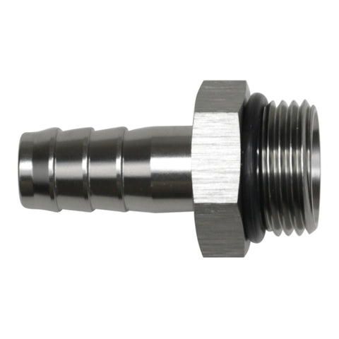 DeatschWerks 10AN ORB Male to 1/2in Male Triple Barb Fitting (Incl O-Ring) - Anodized DW Titanium - 6-02-0518