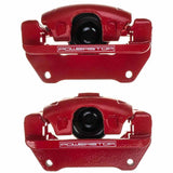 Power Stop 07-18 Jeep Wrangler JK Front Red Caliper Pair w/Bracket - S5044EB