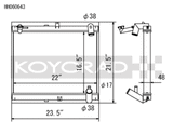 Koyo 89-92 Mazda RX-7 1.3L Late FC Chassis Turbo & Non Turbo Radiator - HH060643
