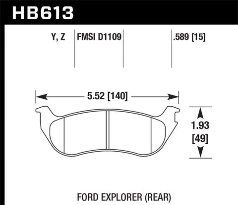 Hawk Performance Ceramic Street Brake Pads - HB613Z.589