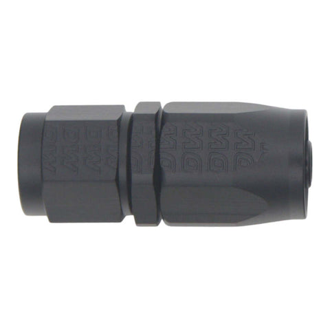 DeatschWerks 6AN Female Swivel Strait Hose End CPE - Anodized Matte Black - 6-02-0801-B