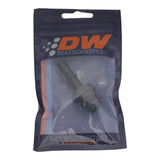 DeatschWerks 8AN Male Flare to 3/8in Male EFI Quick Connect Adapter - Anodized Matte Black - 6-02-0113-B
