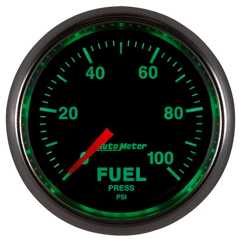 Autometer GS 0-100 PSI Full Sweep Electronic Fuel Pressure Gauge - 3863