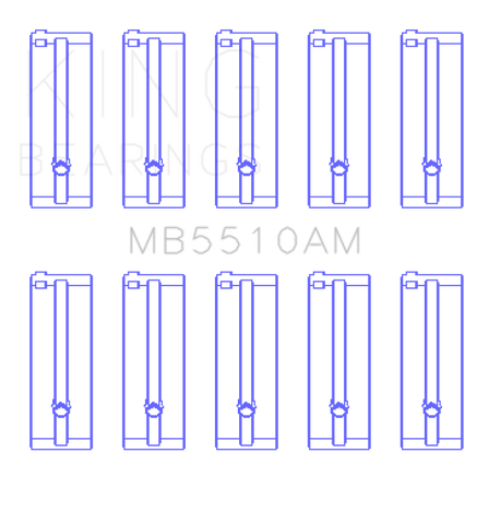 King Engine Bearings Mazda E3/E5/(Size +0.50mm) Main Bearing Set - MB5510AM1.5
