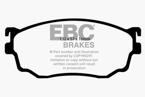EBC 03-04 Mazda Protege 2.0 Turbo (Mazdaspeed) Yellowstuff Front Brake Pads - DP41411R