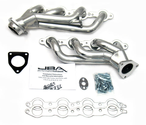 JBA 99-01 GM Truck 4.8L/5.3L LS w/o A.I.R. w/EGR 1-5/8in Primary Silver Ctd Cat4Ward Header - 1850SJS