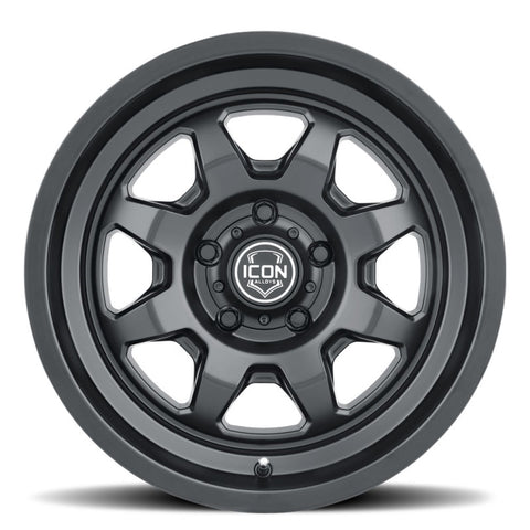 ICON Nuevo 17 X 8.5 6 X 120 0mm Offset 4.75in BS Satin Black - 8117859447SB