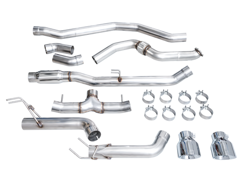 AWE Tuning 22+ Honda Civic Si/Acura Integra Track Edition Cat-Back Exhaust - Dual Chrome Silver Tips - 3020-32331