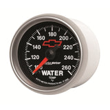 AutoMeter Gauge Water Temp 2-1/16in. 100-260 Deg. F Digital Stepper Motor Chevy Red Bowtie Black - 3655-00406