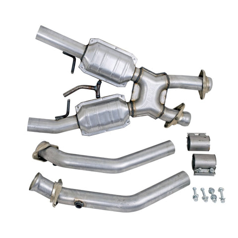 BBK 86-93 Mustang 5.0 High Flow X Pipe With Catalytic Converters - 2-1/2 - 1662