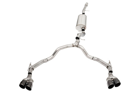 Corsa 2021-2025 Suburban / Yukon XL 6.2L 4WD Dual Rear 3in to 2.75in Sport Cat-Back DW 4in BLK Tips - 21130BLK