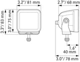 Hella Universal Black Magic 3.2in L.E.D. Cube Kit - Flood Beam (Short Range) - 358176811