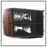 xTune GMC Sierra 07-13 Crystal Headlights Black HD-JH-GSIE07-AM-BK - 9034749